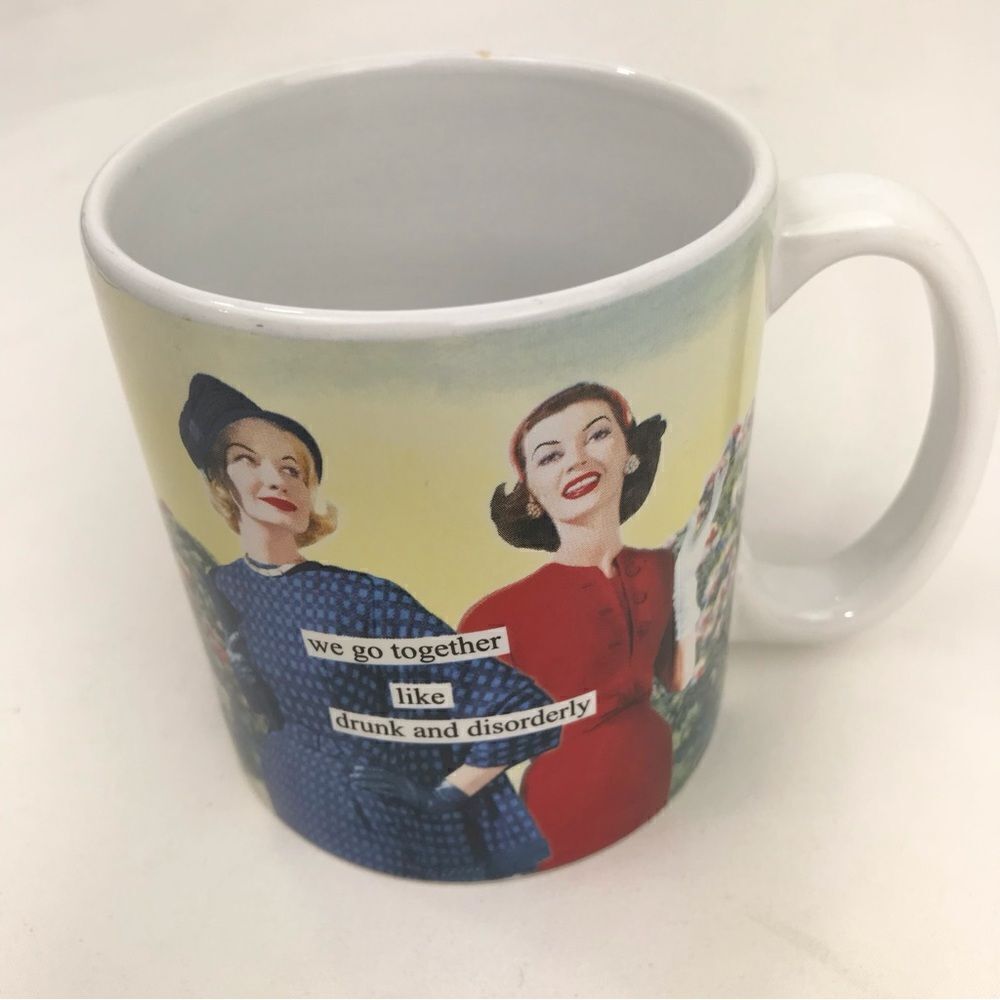 Anne Taintor Vintage Women Drunk And Disorderly Graphic Mug - Picture 4 of 8
